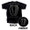 Front dark horse logo on front left chest and Back Large Dark Horse logo on back of tee