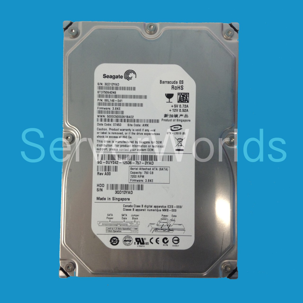 Dell UY042 | ST3750640NS | 9BL148-041 - Serverworlds