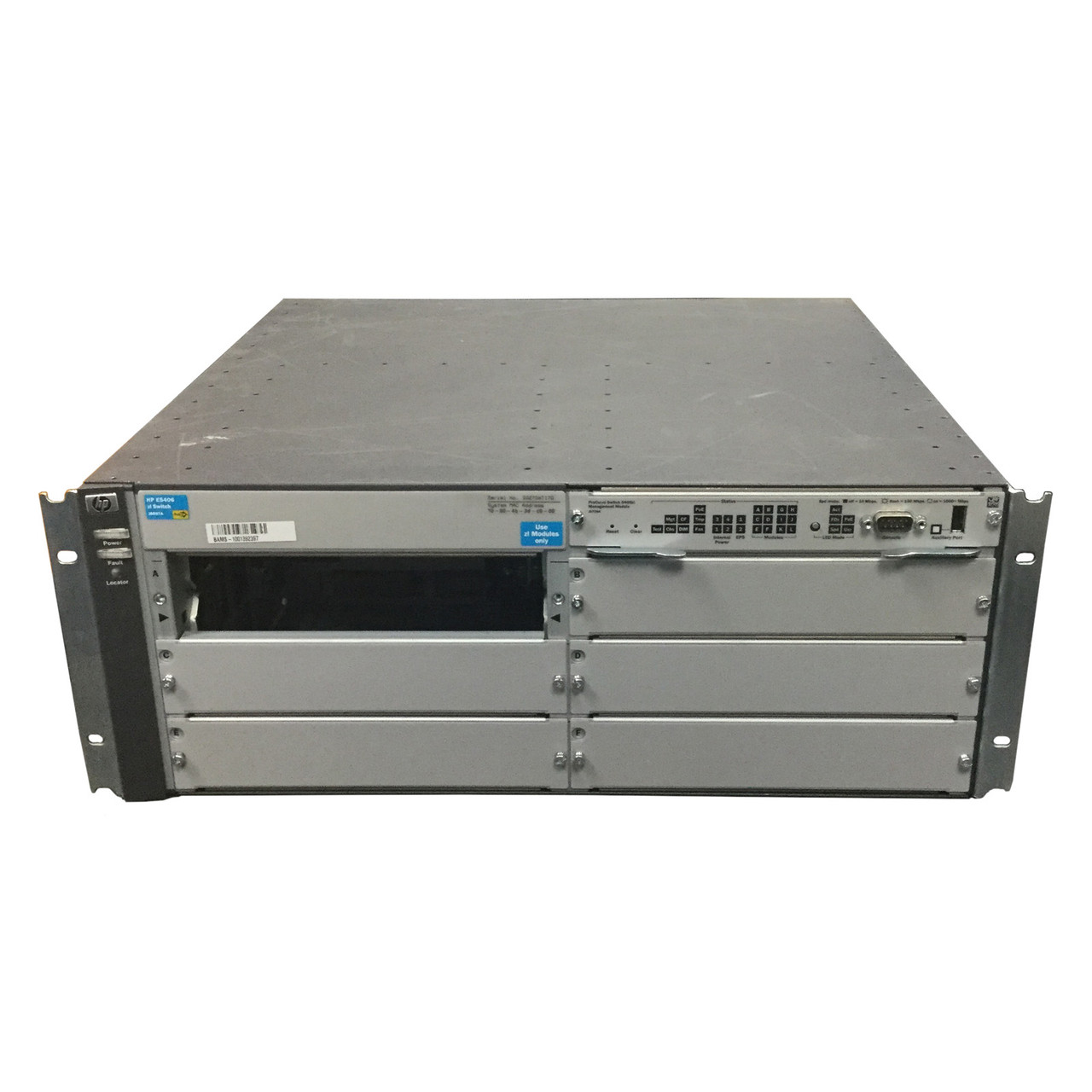 HP J8697A Procurve 5406ZL Edge Switch chassis Complete with