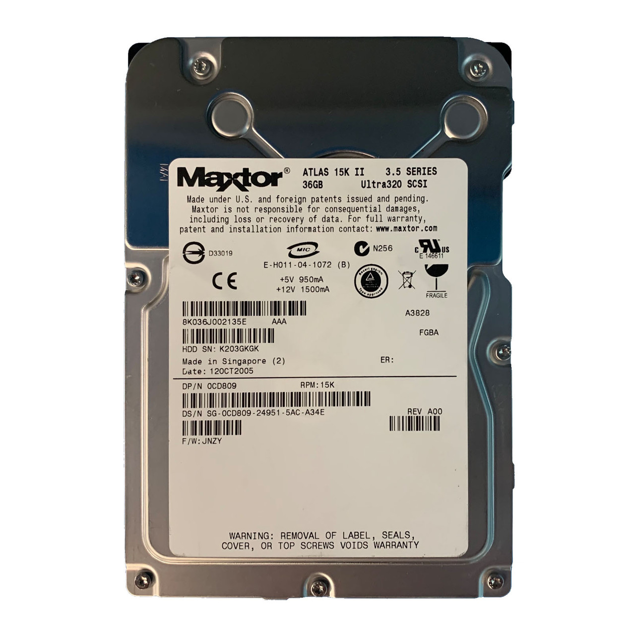 HC488 Dell 36-GB U320 SCSI HP 15K