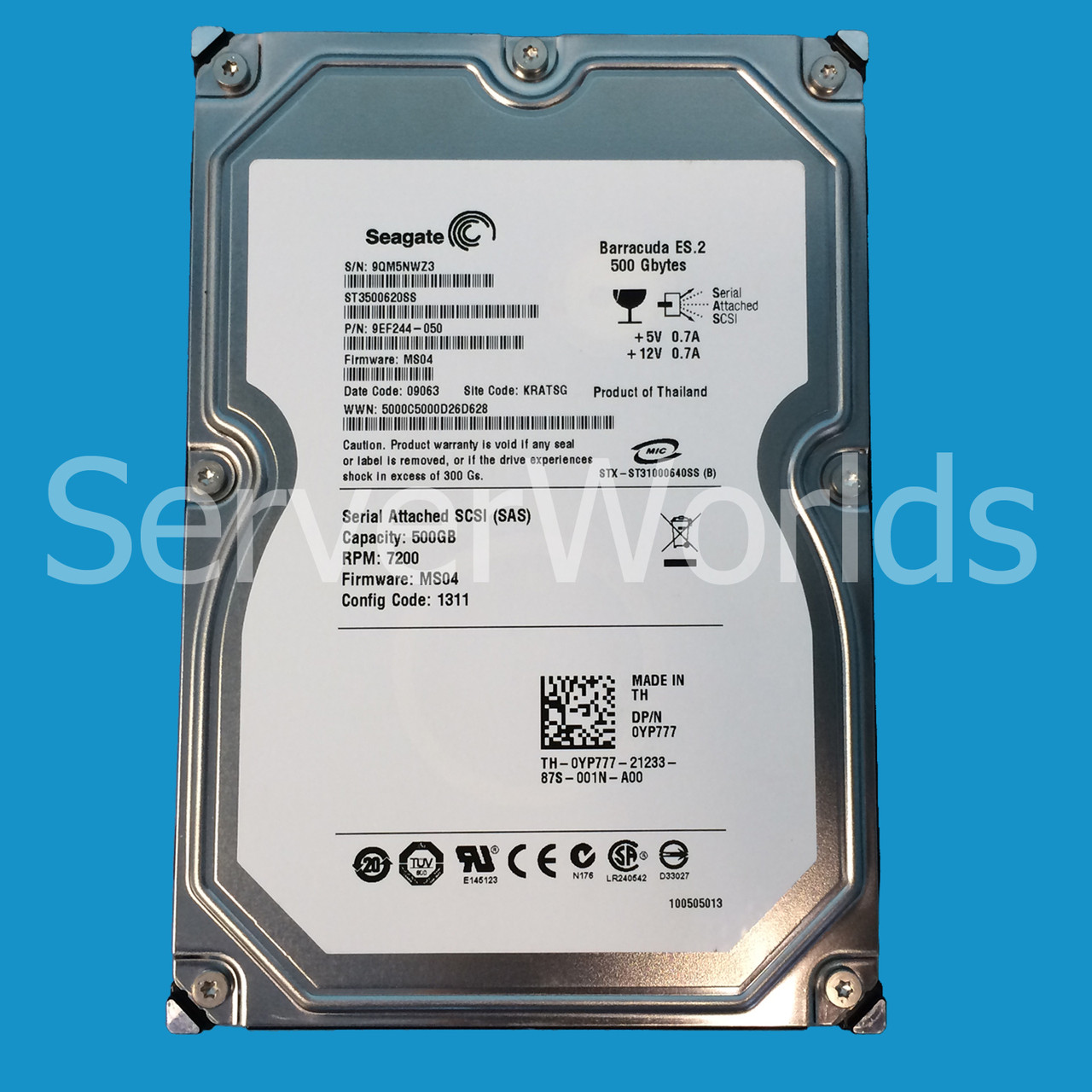 Dell YP777 | 9EF244-050 | ST3500620SS - Serverworlds