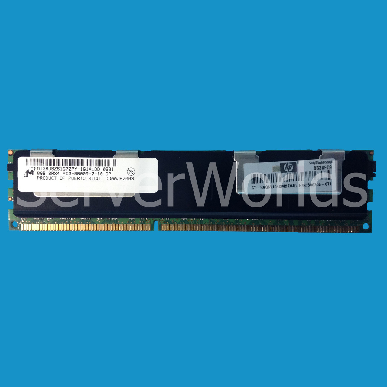 HP 516423-B21 500206-071 519201-001 8gb 2RX4 PC3-8500R-7 memory
