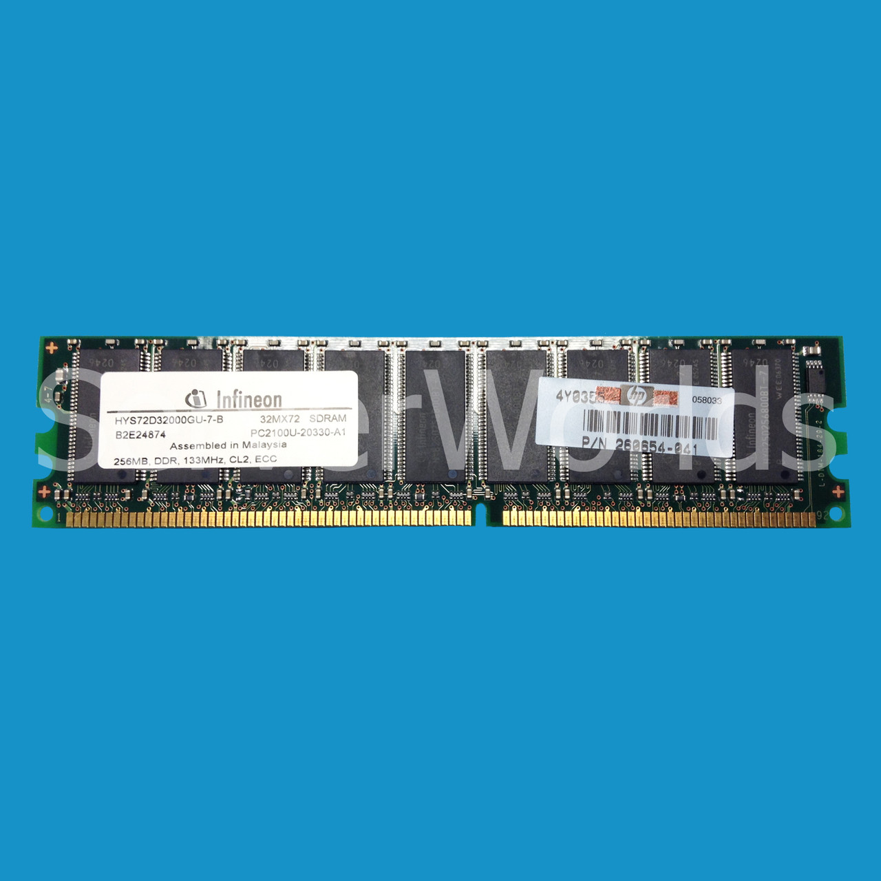 HP 260654-041 | 256MB PC2100 DDR ECC Memory Module