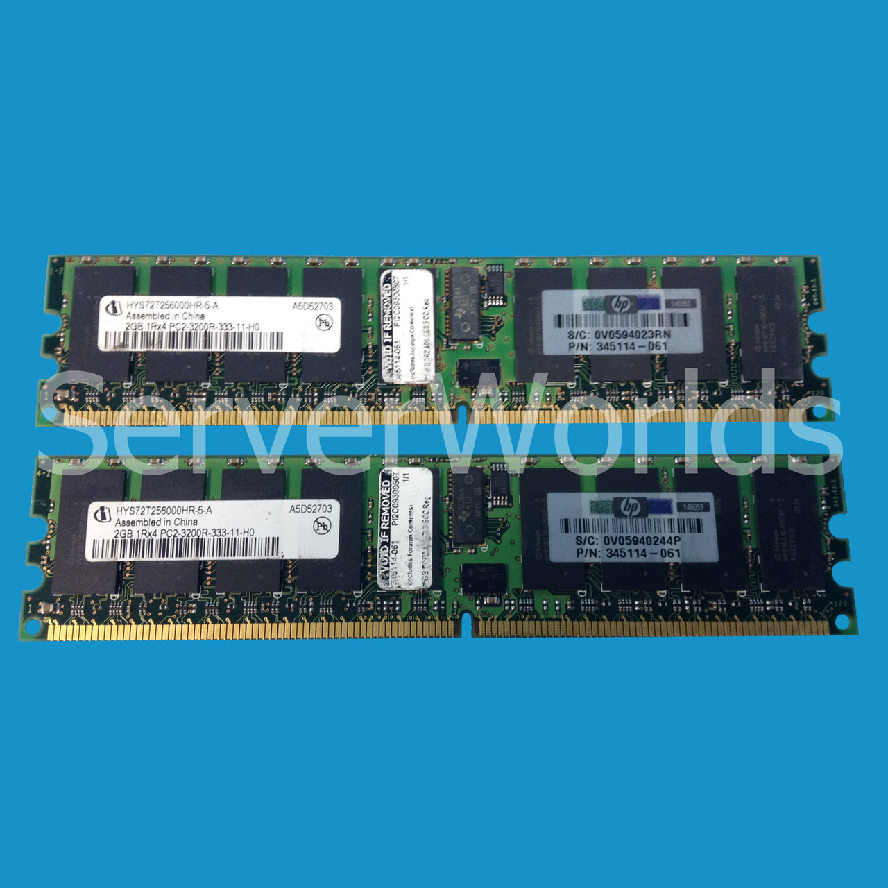 2x2GB PC2-3200 Memory for HP ProLiant 375004-B21 4GB