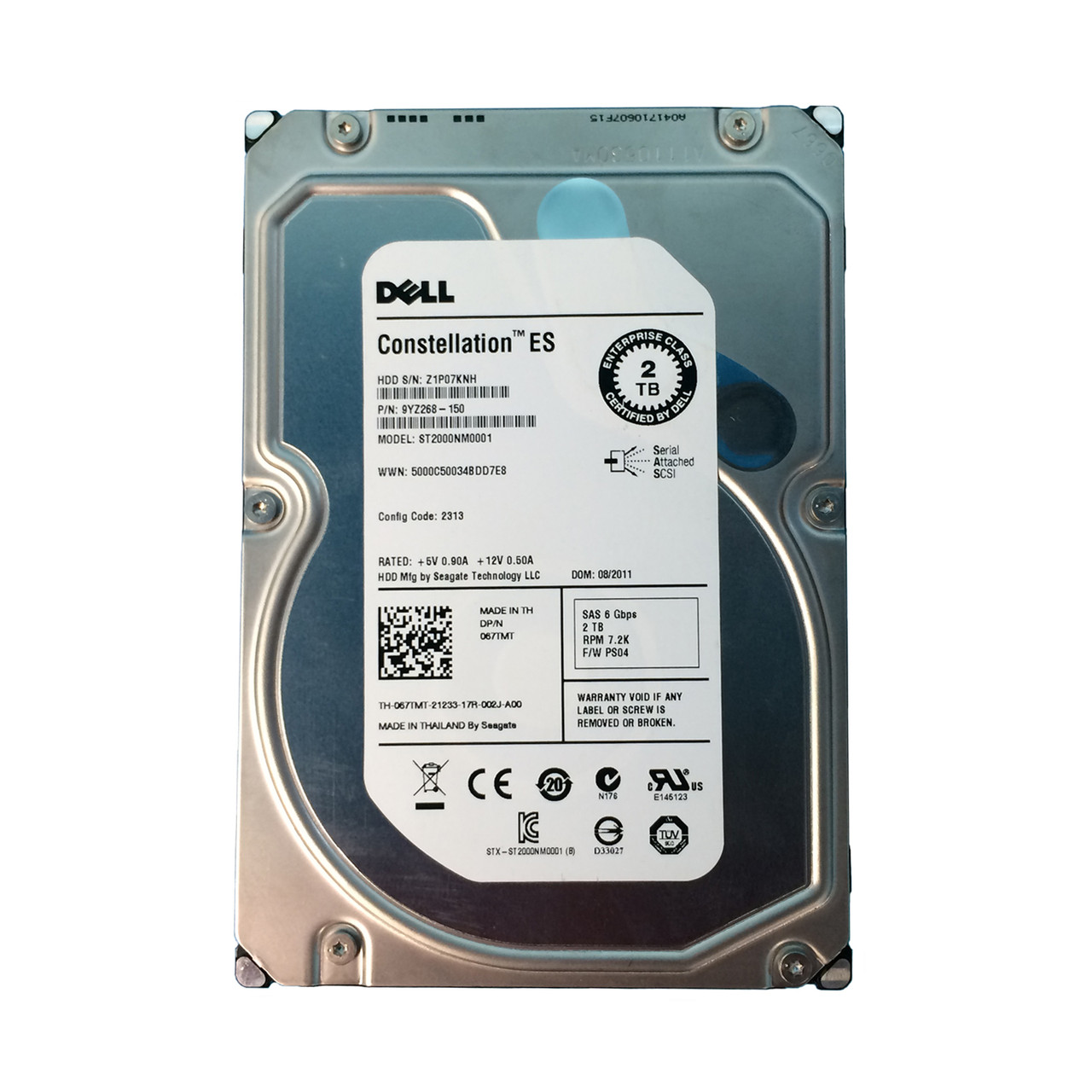 67TMT Dell 2-TB 6G 7.2K 3.5 SAS w/F9541 by Dell-