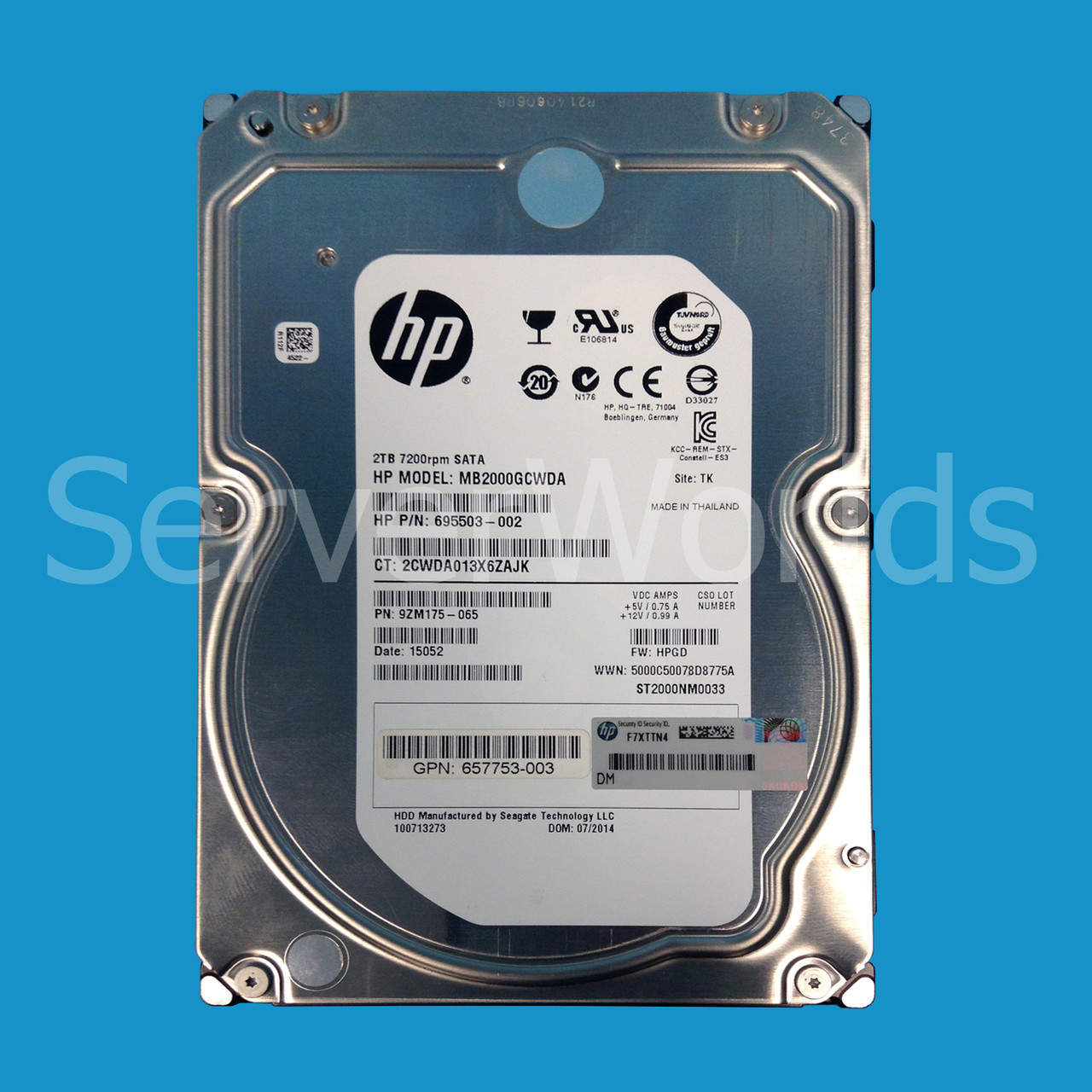 Hp 002 2tb 6g Sata 7 2k 3 5 Hp 001 Serverworlds
