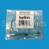 Belkin F3F004-01M 0M4 1M Lo Multimode Aqua LC/LC Cable 