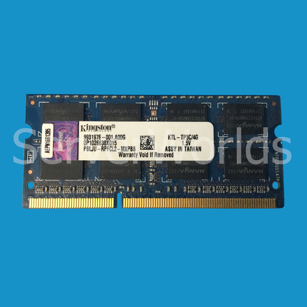 Kingston KTL-TP3C/4G | 4GB PC3L-12800S DDR3 SO-DIMM Memory Module