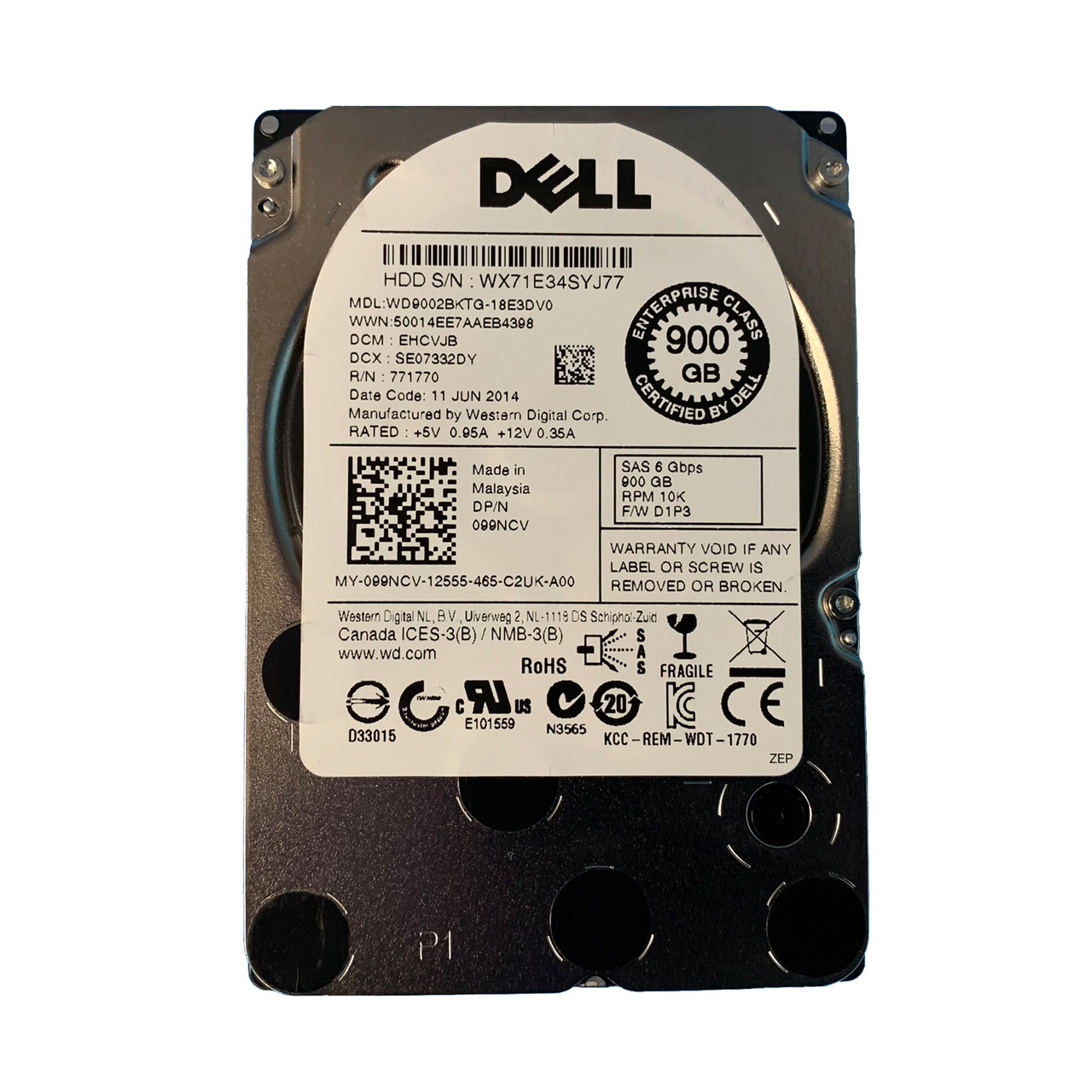 Dell 99NCV | Dell 900GB SAS 10K 6GBPS 2.5