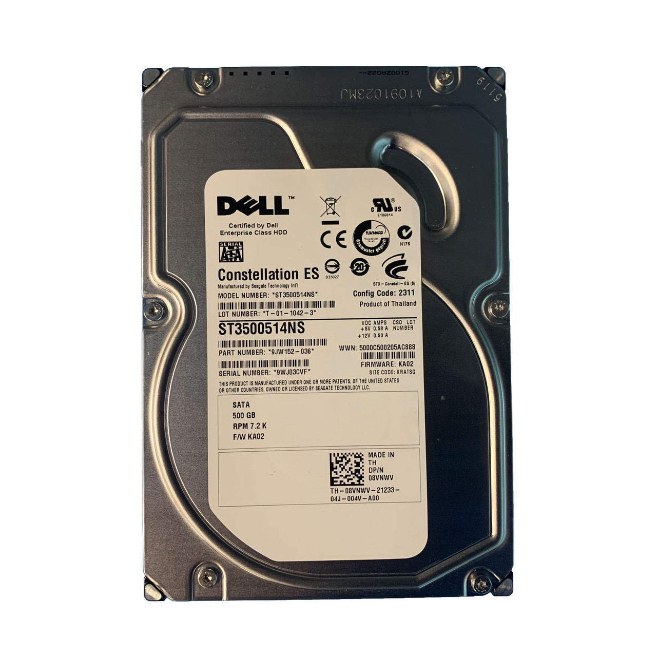 PN 9JW152-536 Dell EqualLogic 500GB 7.2K 3.5/" SATA Hard Drive