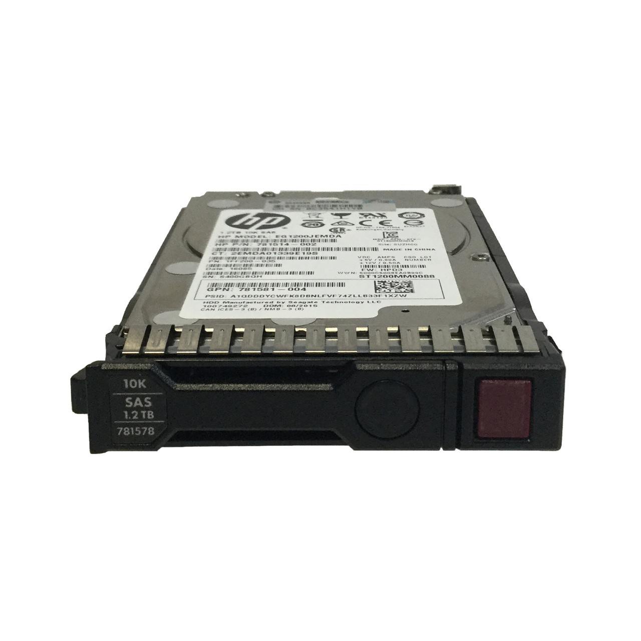 HPe 781578-001 | 1.2TB 12G SAS 2.5 SC Tray Hard Drive | 781518-B21