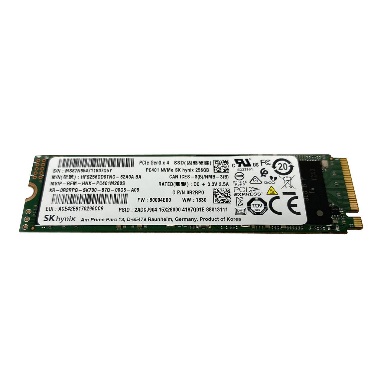 Pc601 nvme store sk hynix 256gb