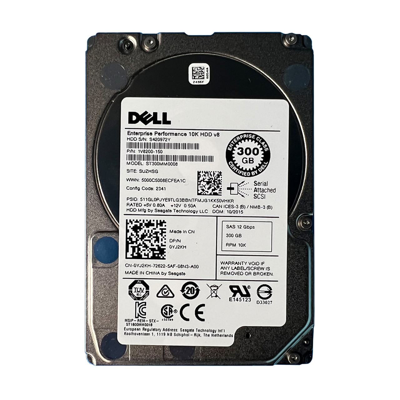 Dell YJ2KH | 1V8200-150 | ST300MM0008 - Serverworlds