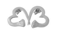 Nail heart earrings