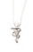 Sterling silver vet caduceus necklace