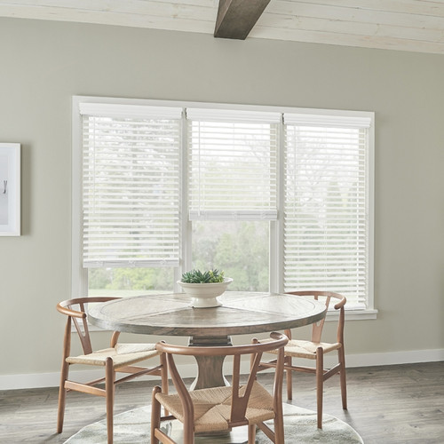 Budget Cordless Faux Wood Blinds - Smooth