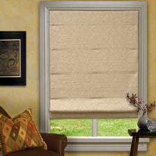 Floating Vine Roman Shade in Ivory