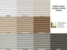 WBO® Classic Cordless Blackout Cellular Shades Sample Swatches