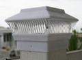 2-Pk 4 x 4 Solar White Deck Fence Mount Post Light