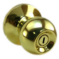 Kwikset Bed & Bath Privacy Regina Knob Set in Polished Brass Color