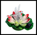 Floating Water Lily Dragonfly Solar Light