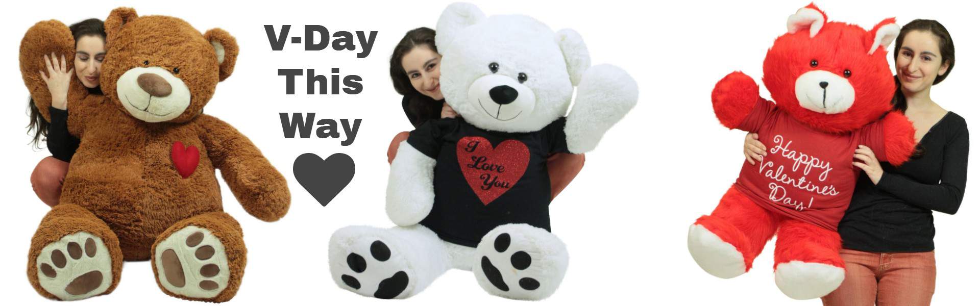 valentine's day big stuffed animals