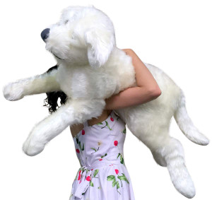 stuffed dog dogs plush animal jumbo soft inch american giant animals puppy