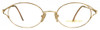 Jean-Louis Scherrer AGDE Vintage Oval Spectacles In A Gold Finish At Eyehuggers