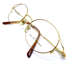 Jean-Louis Scherrer AGDE Vintage Oval Spectacles In A Gold Finish At Eyehuggers