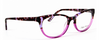 Anglo American Eliska G104 Cat Eye Style Acrylic Glasses In Pink and Purple At www.eyehuggers.co.uk