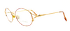 Jean-Louise Scherrer Designer Vintage Oval Spectacles In Gold Finish At Eyehuggers