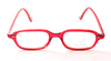 Rectangular Glasses In A Vivid Red Acrylic At Eyehuggers