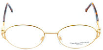 Carolina Herrera Designer CH 704 Oval Vintage Spectacle Frames In Gold And Tortoiseshell Finish
