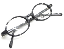 Anglo American 401 CRBI Black and White Acrylic Oval Glasses from www.eyehuggers.co.uk