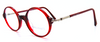 Round Red Acrylic Vintage Glasses AF 706 By Alberta Ferretti At Eyehuggers