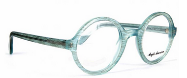 Pale Blue Acrylic 221E Round Glasses By Anglo American At Eyehuggers
