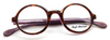 Anglo American 221 MHPU Brown and Purple Two Tone Round Acrylic Glasses from Eyehuggers Ltd