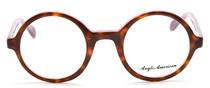 True Round Anglo American 221 MHPU Tortoiseshell and Purple Glasses 44mm
