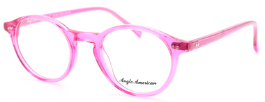 Retro Panto Shaped Anglo American 406 Eyewear In A Stunning Pink Acrylic At Eyehuggers