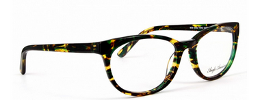Anglo American Eliska TOWG Cat Eye Style Acrylic Glasses In Green Tortoiseshell Effect At www.eyehuggers.co.uk