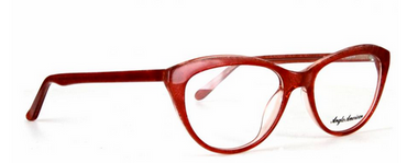 Panto Shaped Red Acrylic Glasses By Anglo American - Fayette - At www.eyehuggers.co.uk