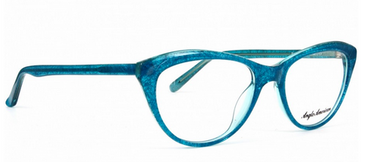 Cat Eye Shaped Blue Acrylic Glasses By Anglo American - Fayette - At www.eyehuggers.co.uk