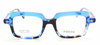 Rectangular blue glasses BENJI by Les Pieces Uniques at Eyehuggers.