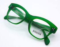 Les Pieces Uniques TRACEY Eyeglasses In Vibrant Green Acetate At www.eyehuggers.co.uk