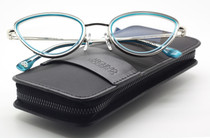 Archivio Moderno 7013 03 Turquoise and Silver frames at eyehuggers 