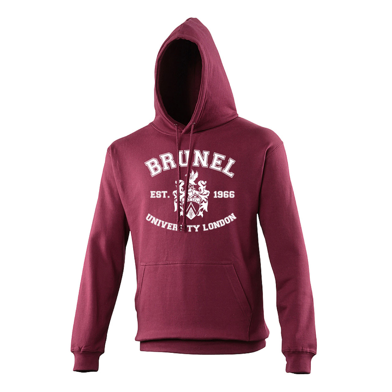 College Hoody - Burgundy - Brunel Leisurewear